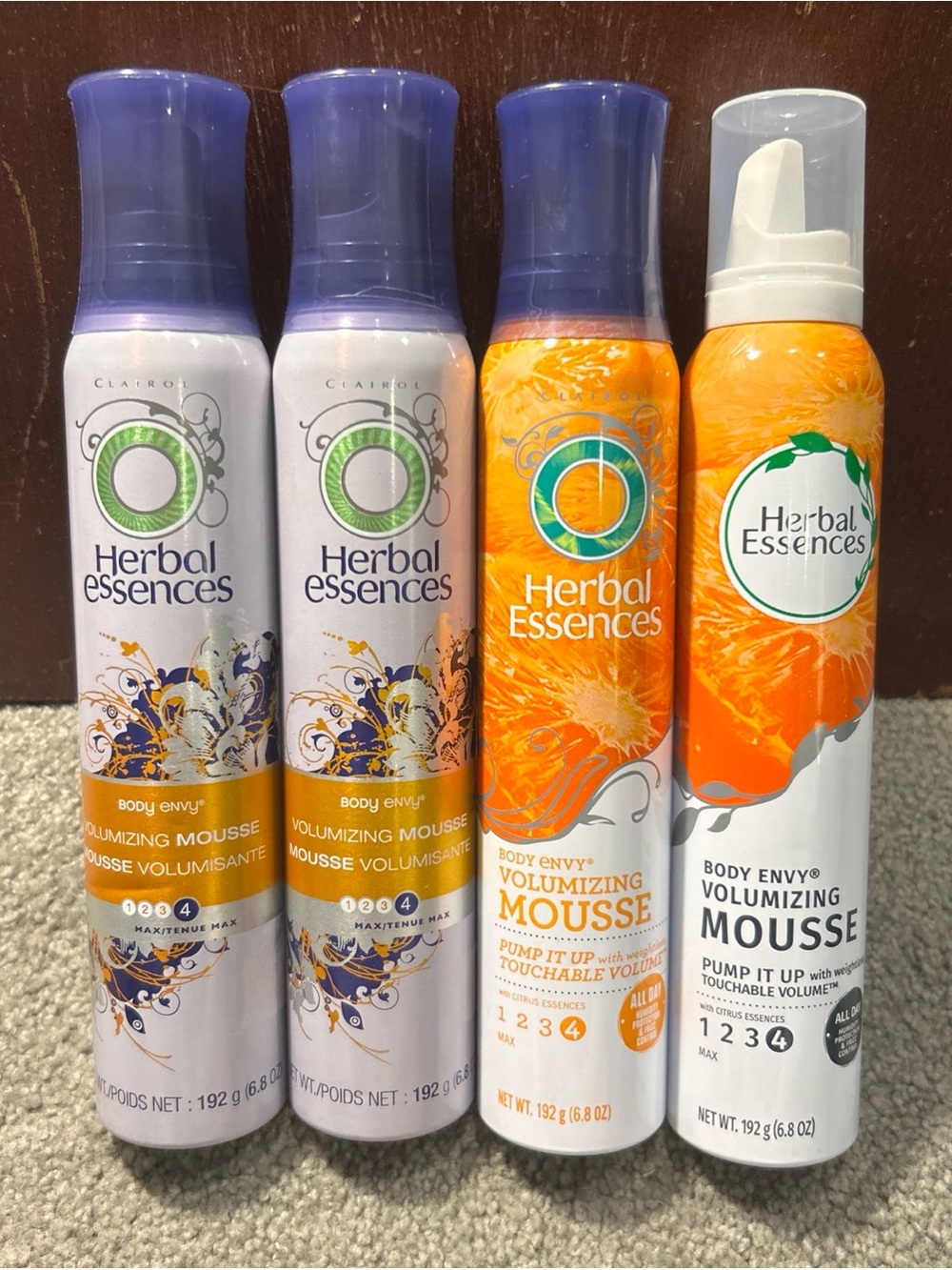 X4 Herbal Essences Body Envy Volumizing Mousse Citrus Essences #4 Max Hold 6.8oz